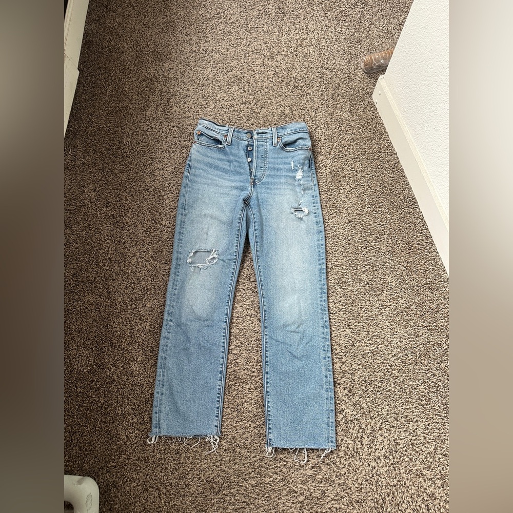 Classic Blue Distressed Women Jeans